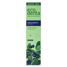Ecodenta Tandpasta fresh breath bosbessenextr green line 100.00 Milliliter