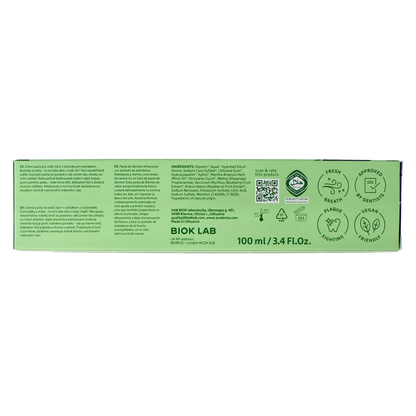 Ecodenta Tandpasta fresh breath Blue Berry green line 100.00 Milliliter