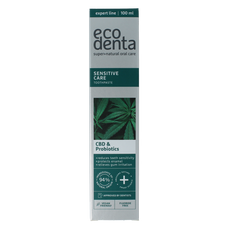 Ecodenta Tandpasta sensitive CBD probiotica expert line 100.00 Milliliter