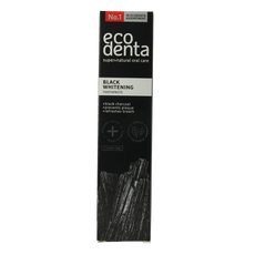 Ecodenta Tandpasta whitening houtskool extra black 100.00 Milliliter