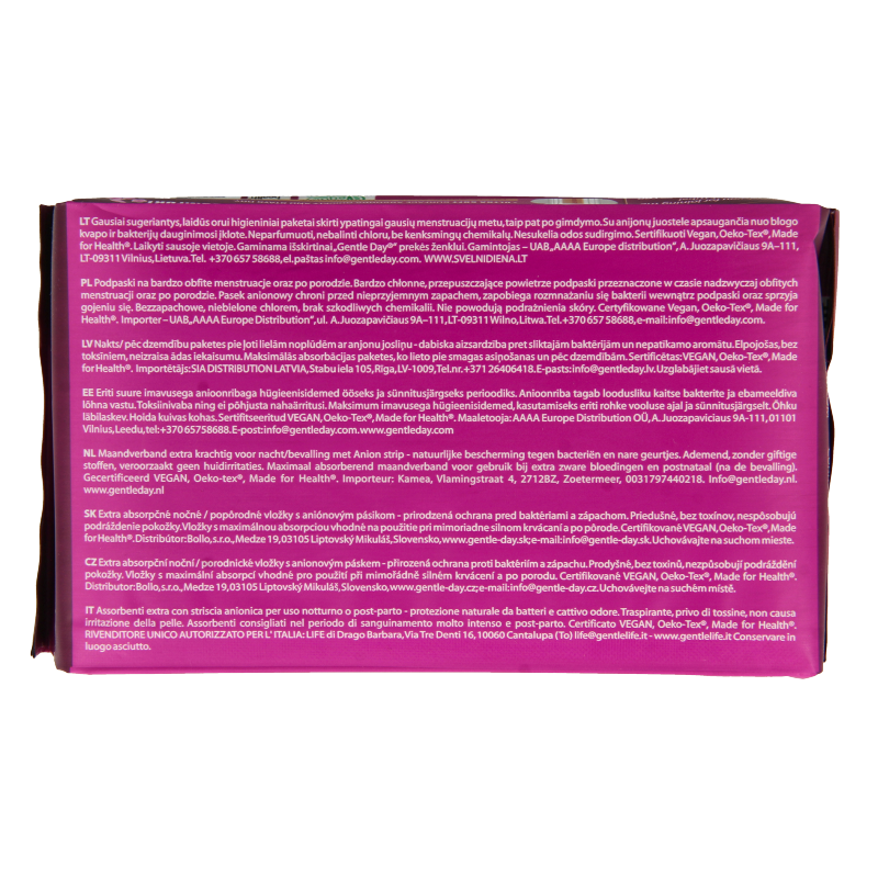 Gentle Day Maandverband nacht extra 6 Stuks