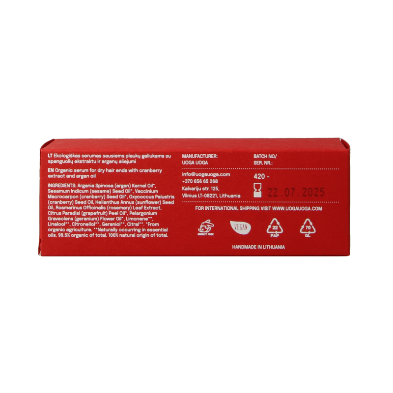 Uoga Uoga Hair serum intense vegan 15 Milliliter