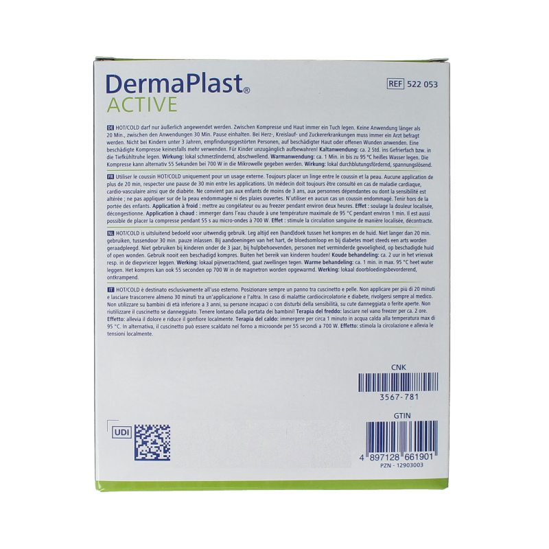 Dermaplast Active hot & cold 12 x 29cm 1 Stuks