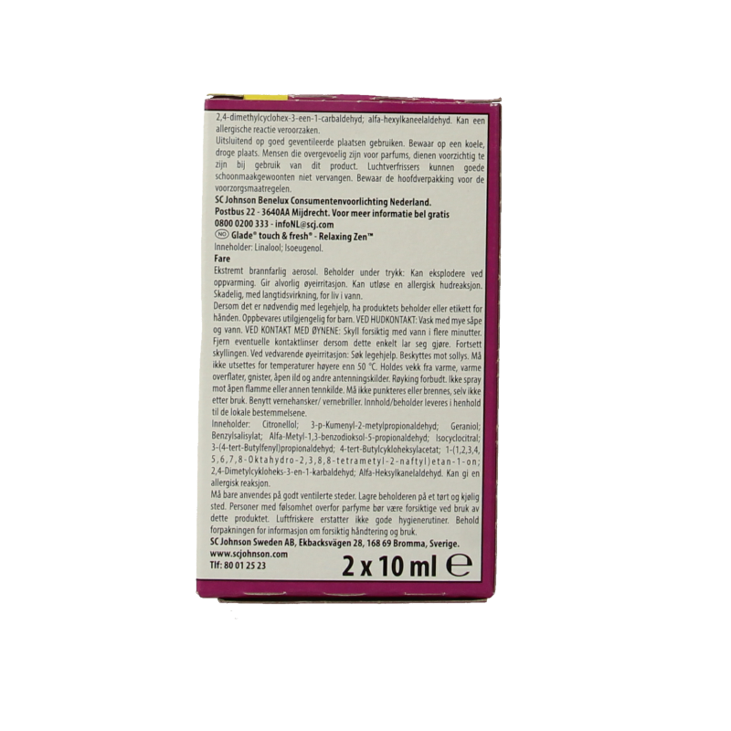 Glade One touch navul relax zen 2 Stuks