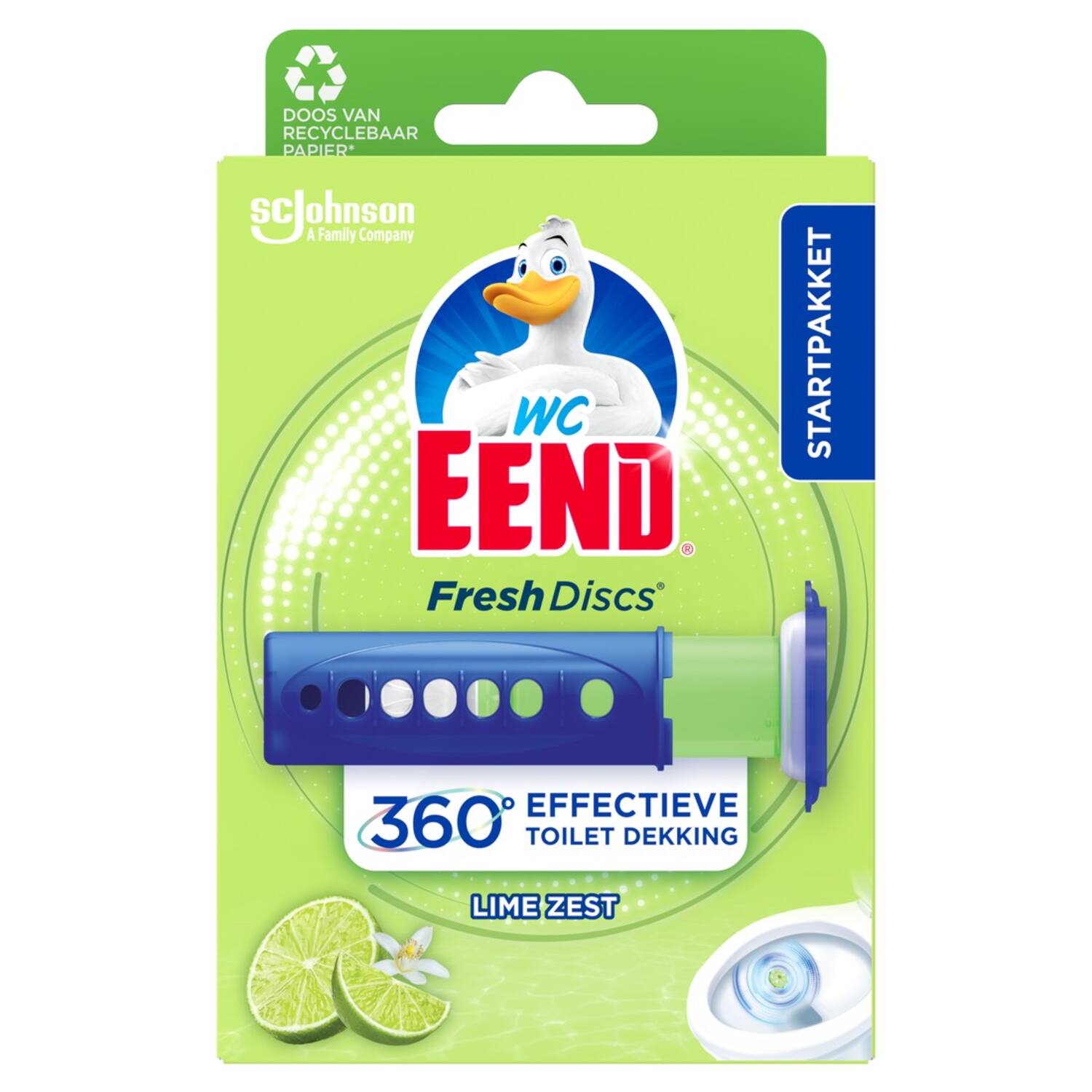 WC Eend Fresh disk houder lime 36 Milliliter