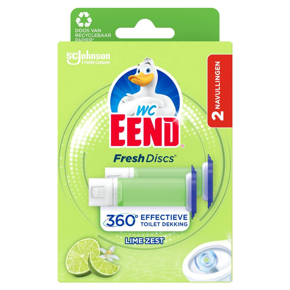 WC Eend Fresh disk navul duo lime zest 72.00 Milliliter
