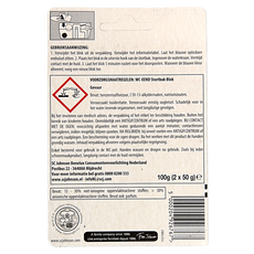 WC Eend Stortbakblok blauw duo 50.00 Gram