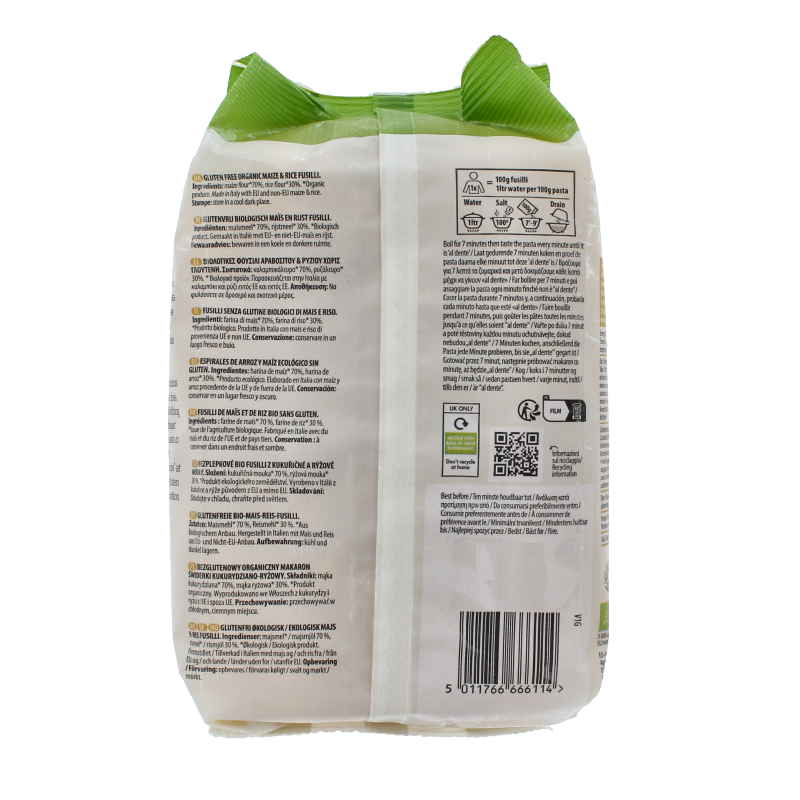 Doves Farm Glutenfree maizerice fusilli bio 500 Gram