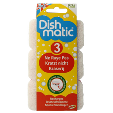 Dishmatic  Navulspons krasvrij  3.00 Stuks