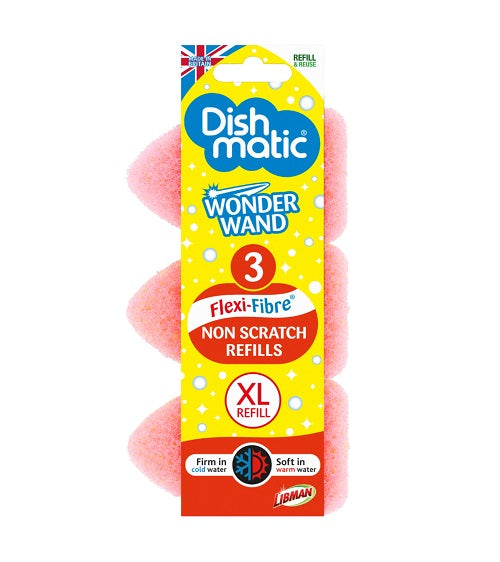 Dishmatic  Wonder wand navulsponzen krasvrij 3-pack 1.00 Stuks