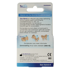 Sea Band Polsband volwassenen zwart 1.00 Paar