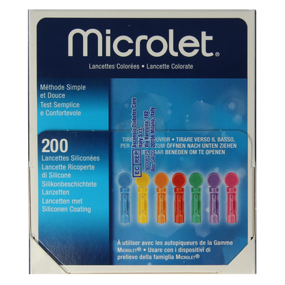 Bayer Microlet lancet gekleurd P6571 1.00 Stuks