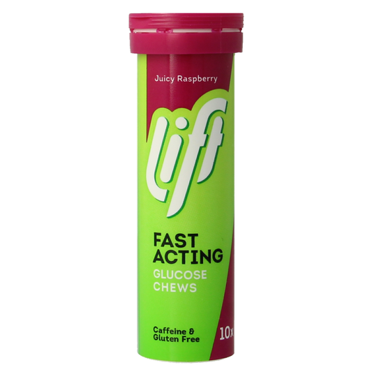 Lift Glucotabs framboos meeneembuisje 10 Tabletten