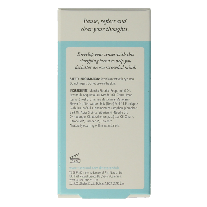 Tisserand Diffuser oil mind clear 9 Milliliter