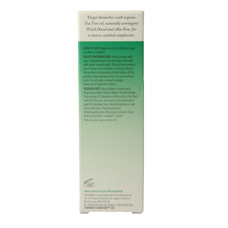 Tisserand Skin rescue stick tea tree aloe 8 Milliliter