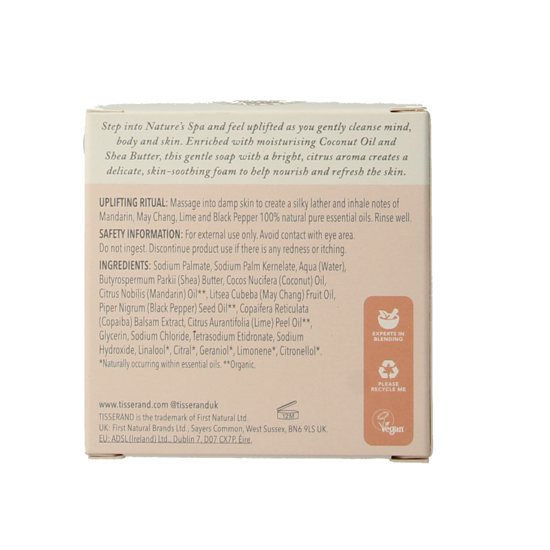 Tisserand Zeep mandarijn & may chang 100 Gram