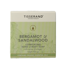 Tisserand Zeep bergamot & sandelhout 100 Gram