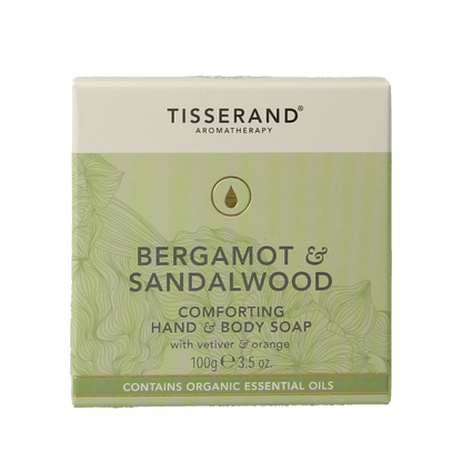 Tisserand Zeep bergamot & sandelhout 100 Gram
