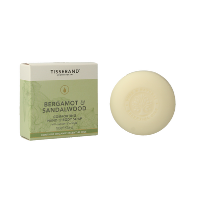 Tisserand Zeep bergamot & sandelhout 100 Gram