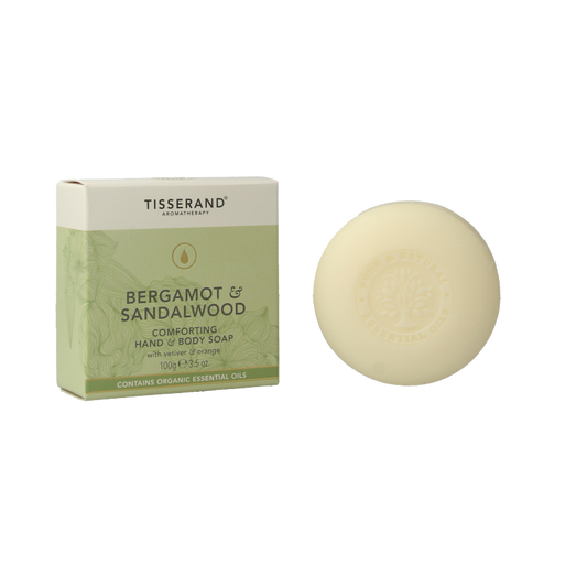 Tisserand Zeep bergamot & sandelhout 100 Gram