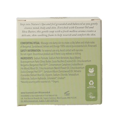 Tisserand Zeep bergamot & sandelhout 100 Gram