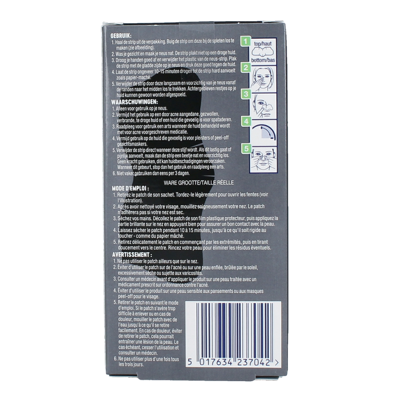 Biore Diep reinigende poriestrips houtskool 6 Stuks