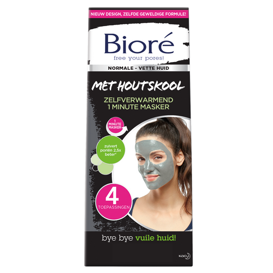 Biore Zelfverwarmend 1 minuut masker  4 Stuks