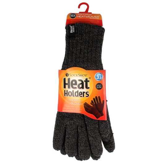 Heat Holders Flat knit gloves S/M charcoal 1 Paar