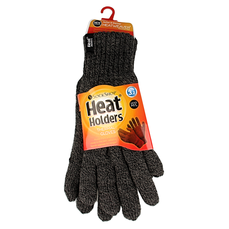 Heat Holders Mens gloves maat M/L charcoal 1 Paar