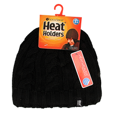Heat Holders Ladies cable hat one size black 1 Paar