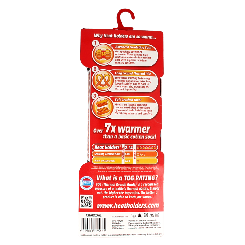 Heat Holders Ladies original socks maat 4-8 charcoal 1 Paar