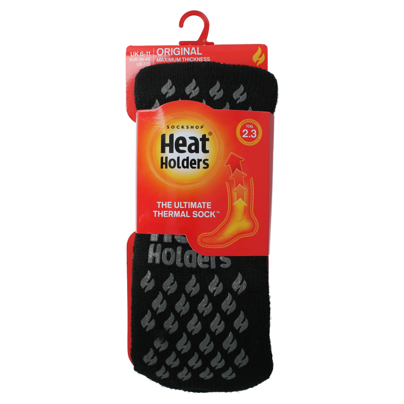 Heat Holders Mens socks anti slip 6-11 black/grey 1 Paar