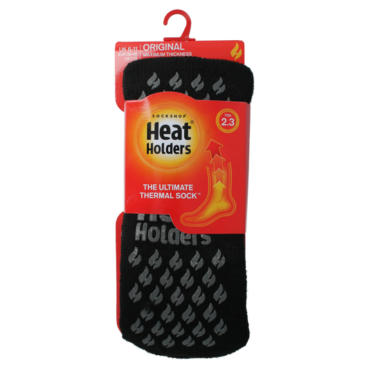Heat Holders Mens socks anti slip 6-11 black/grey 1 Paar
