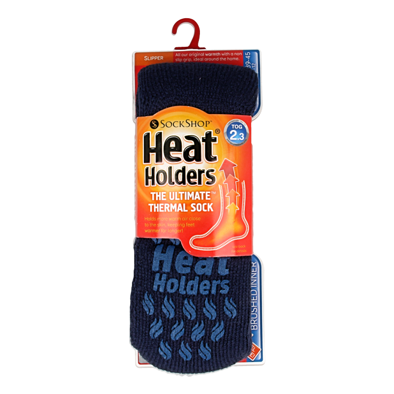 Heat Holders Mens slipper socks maat 6-11 deep blue 1 Paar
