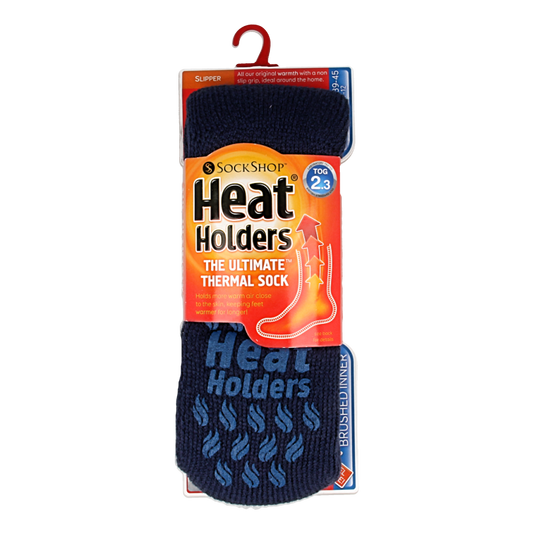 Heat Holders Mens slipper socks maat 6-11 deep blue 1 Paar