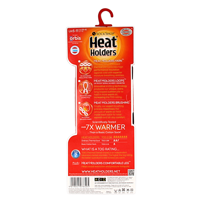 Heat Holders Mens slipper socks maat 6-11 deep blue 1 Paar