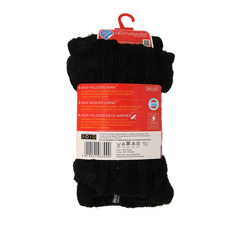 Heat Holders Ladies neck warmer black 1 Stuks