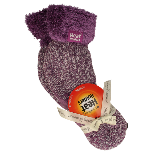 Heat Holders Ladies lounge socks maat  4-8 (37-42) lila mauve/c 1 Paar