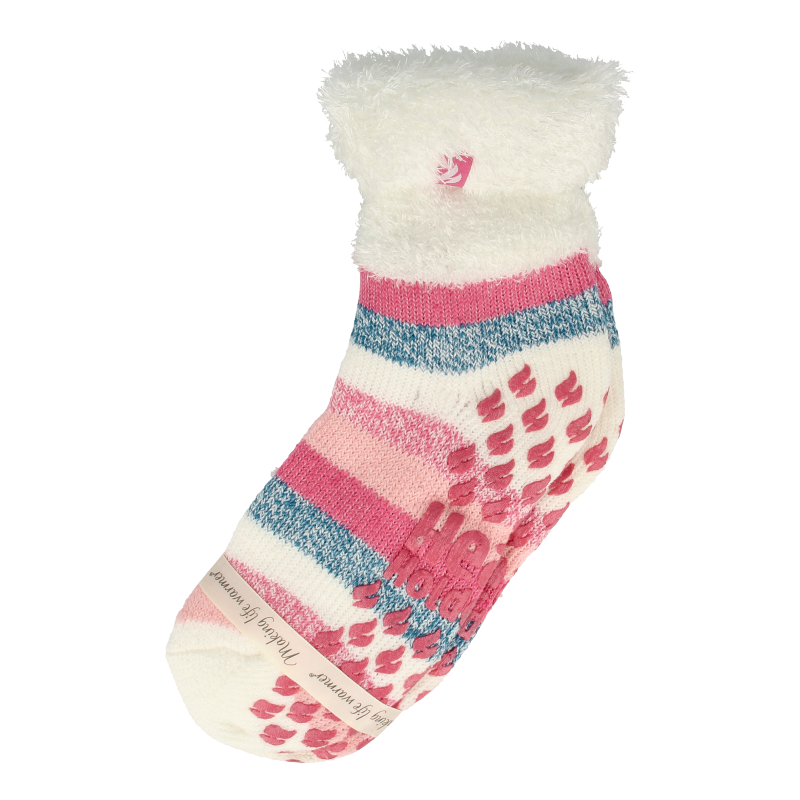 Heat Holders Ladies lounge socks 4-8 37-42 cream stripe 1 Paar