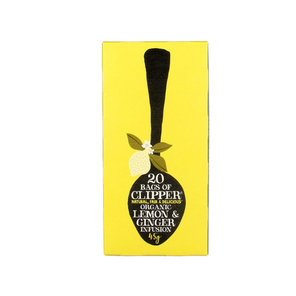 Clipper Lemon & ginger tea bio 20.00 Zakjes
