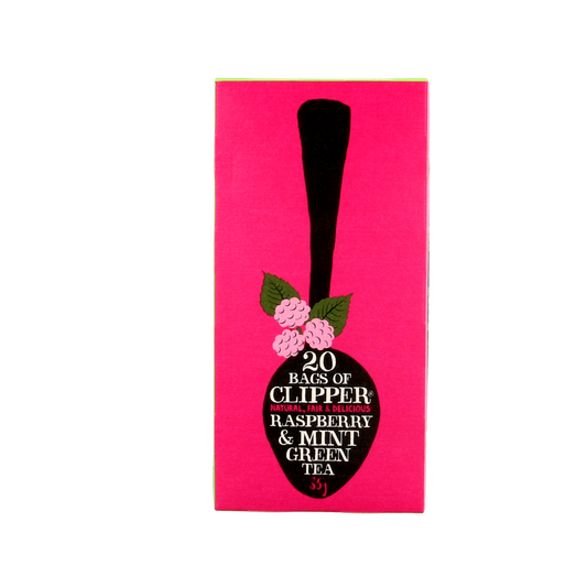 Clipper Framboos mint green tea bio 20.00 Zakjes