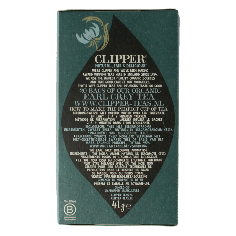 Clipper Earl grey tea bio 20 Zakjes