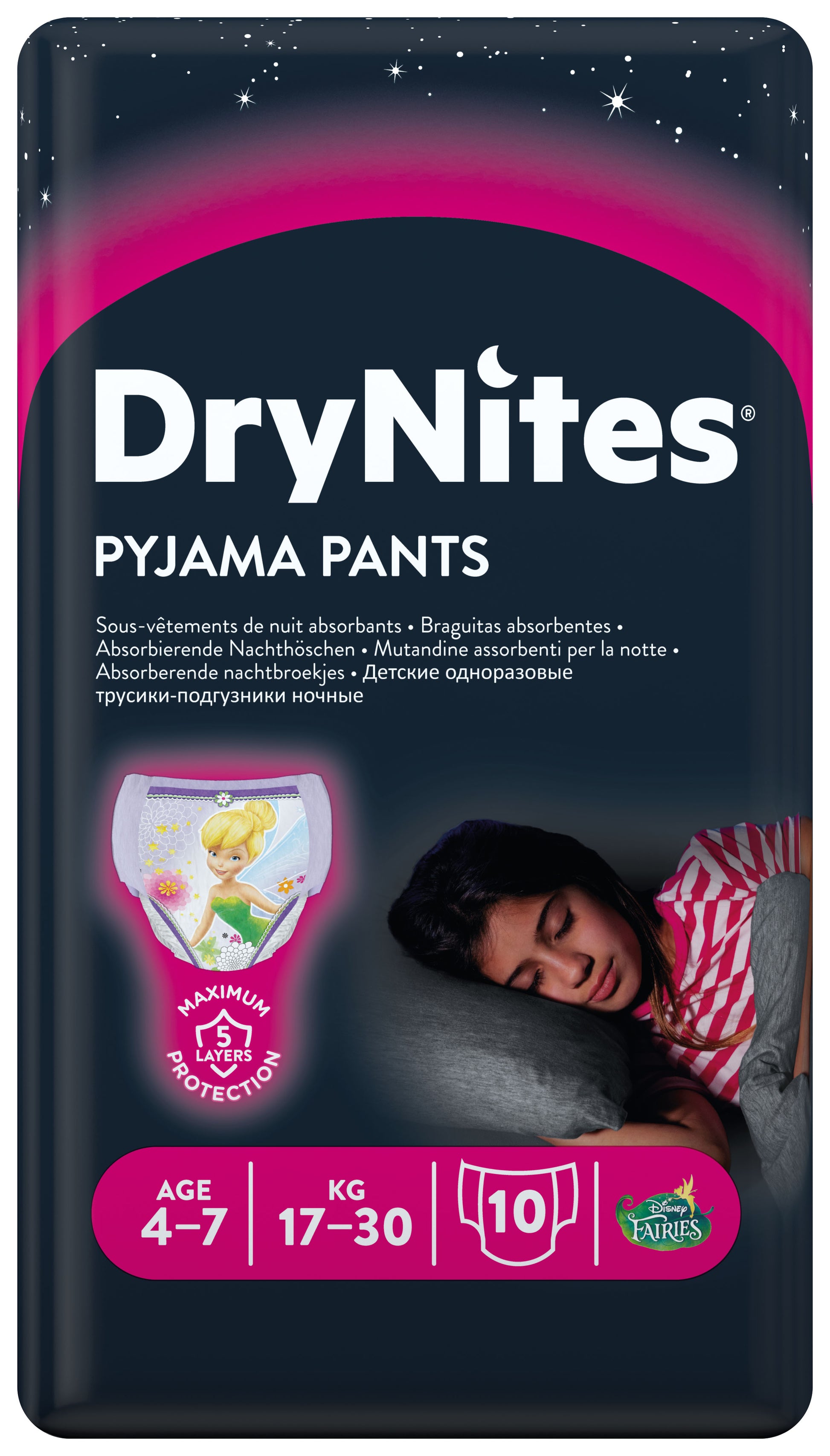 Huggies Drynites girl 4-7 jaar 10 Stuks