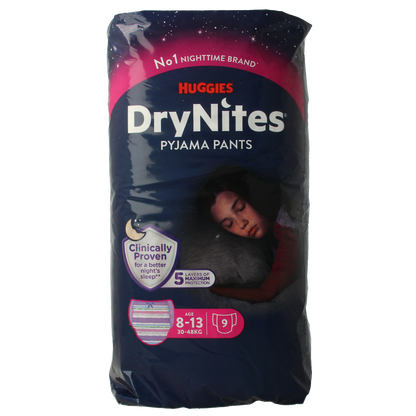 Huggies Drynites girl 8-13 jaar 9.00 Stuks