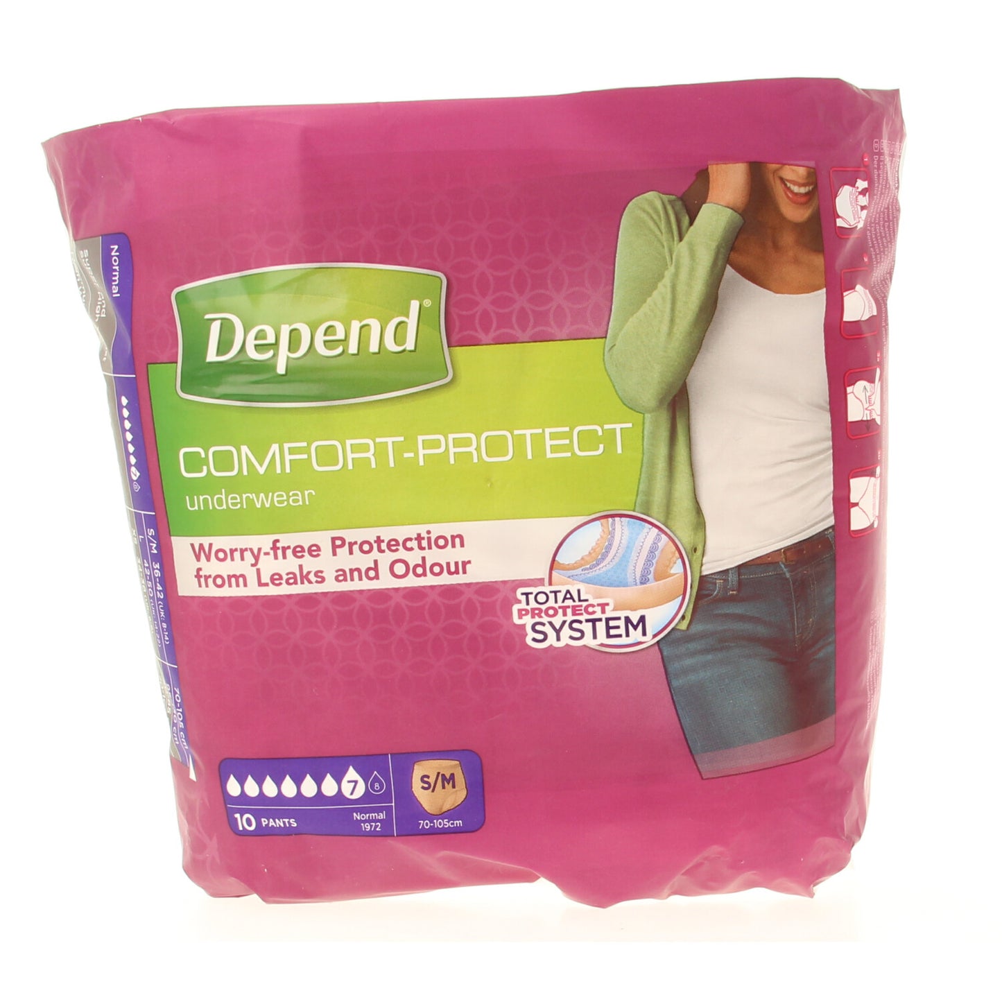 Depend Pants normal maat S/M 10 Stuks