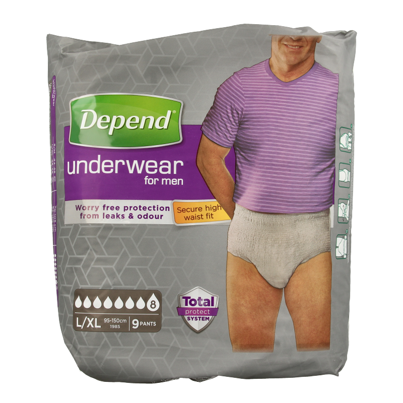 Depend Pants men super maat L/XL 9 Stuks
