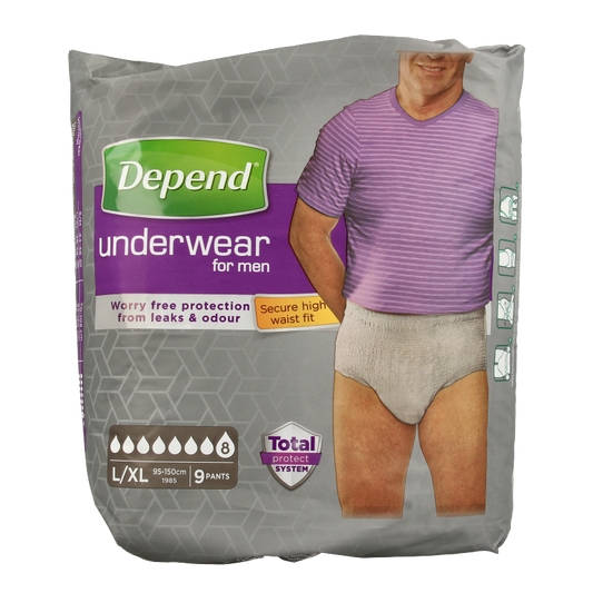 Depend Pants men super maat L/XL 9 Stuks