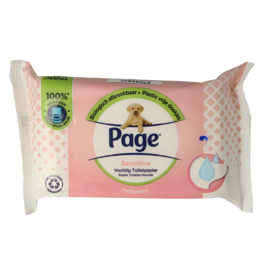 Page Vochtig toiletpapier sensitive navulling 38 Stuks