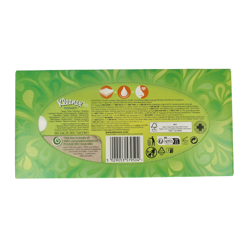 Kleenex Balsam tissue box 64 Stuks