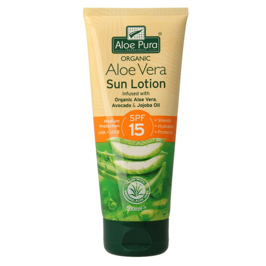 Optima Aloe pura sunprotect F15 aloe vera organic 200 Milliliter